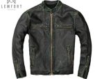 Men’s Motorcycle Biker Vintage Distressed Black Faded Real Leather Jacket