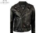 New Men's Black Leather Brando Perfect Classic Premium Quality Cowhide Jacket