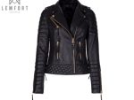 Women's Genuine Lambskin Leather Motorcycle Slim fit Designer Biker Jacket