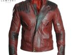Guardians of the Galaxy 2 Star Lord Chris Pratt Maroon Real Leather Jacket
