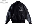 LL Cool J Rock The Bells Letterman Jacket with Real Cowhide Leather Sleeves
