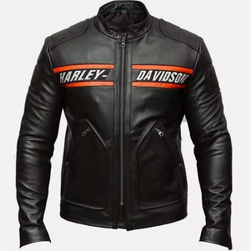 WWE Bill Goldberg Harley Davidson Motorcycle Vintage Biker Black Leather Jacket