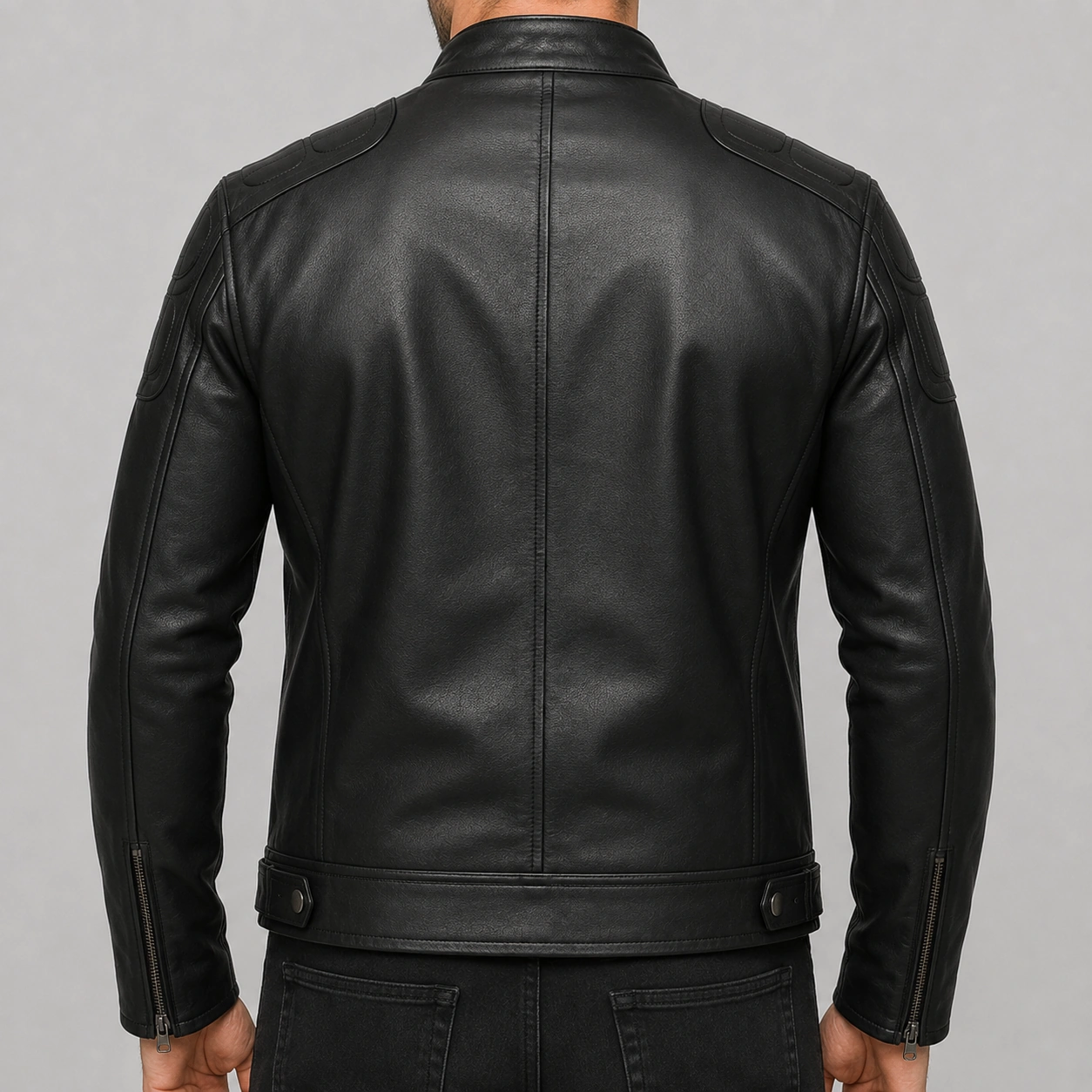WWE Bill Goldberg Harley Davidson Motorcycle Vintage Biker Black Leather Jacket - Image 4