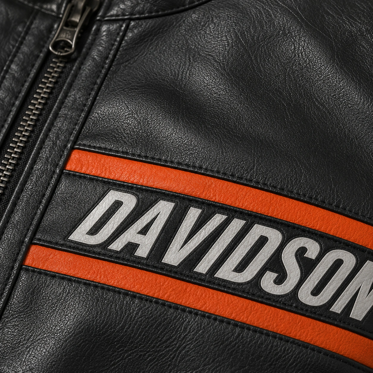 WWE Bill Goldberg Harley Davidson Motorcycle Vintage Biker Black Leather Jacket - Image 3
