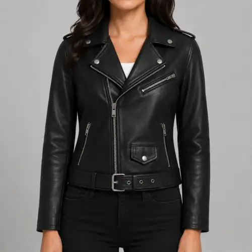 Women Riverdale SouthSide Serpents Embroidery Patch Real Leather Jacket