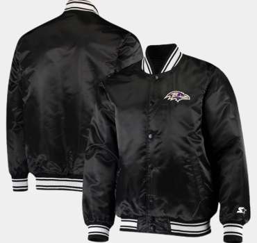 mens-baltimore-ravens-black-satin-jacket
