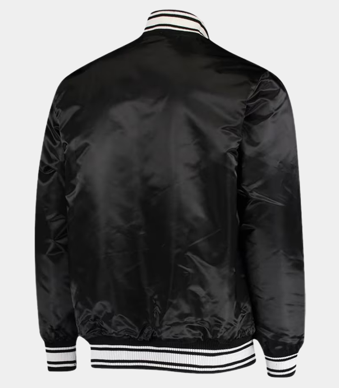 Men’s Baltimore Ravens Black Satin Jacket - Image 3