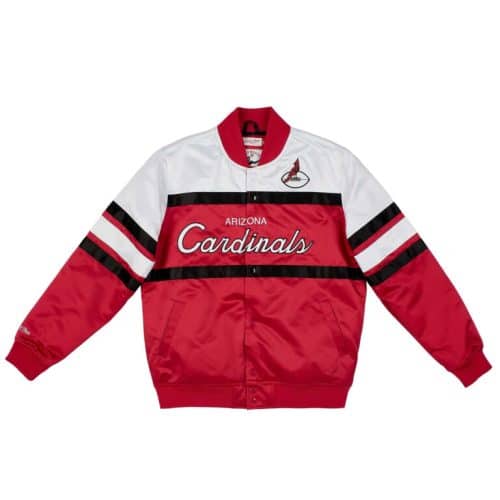 NFL Jackets / Arizona Cardinals Jacket NFL Arizona Cardinals Red and White Heavyweight Satin Jacket