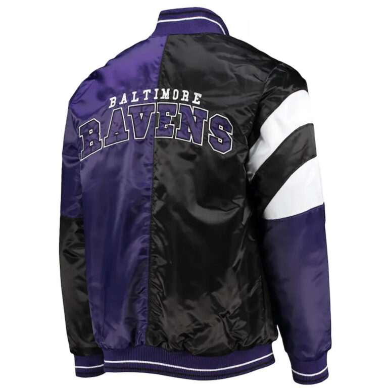 NFL Baltimore Ravens Purple Full-Snap Varsity Jacket - Image 3