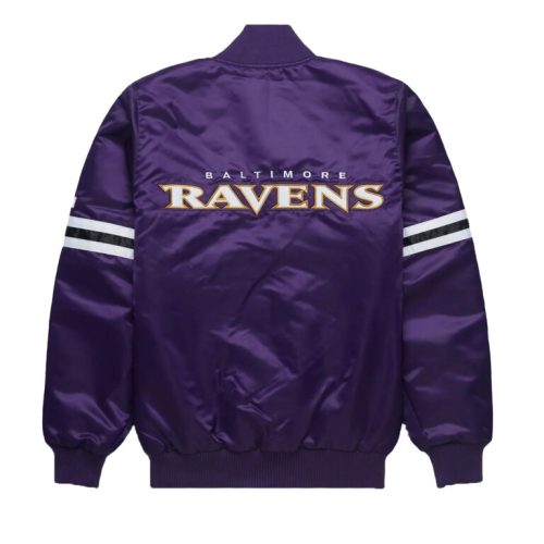 NFL Baltimore Ravens Men’s Purple Satin Vintage Jacket