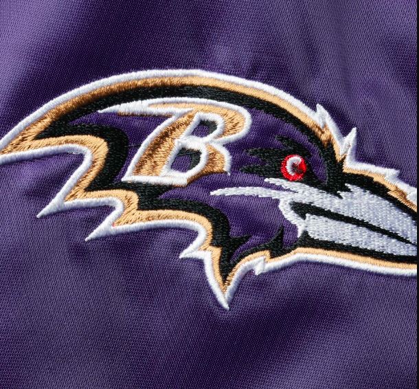 NFL Baltimore Ravens Purple Full-Snap Varsity Jacket - Image 5
