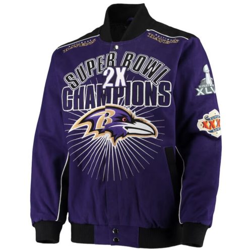 NFL Men’s Baltimore Ravens Super Bowl Purple Jacket