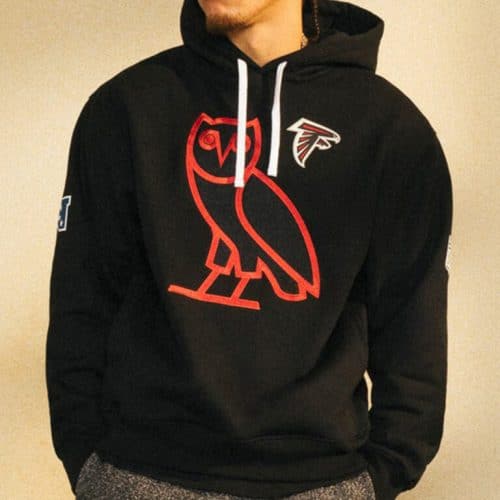 NFL Jackets / Atlanta Falcons Jackets OVO x NFL Atlanta Falcons Black Men’s Hoodie