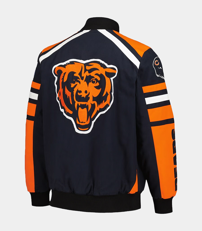 NFL Jackets / Chicago Bears Men’s Chicago Bears Forward Racing Full-Snap Jacke - Image 2