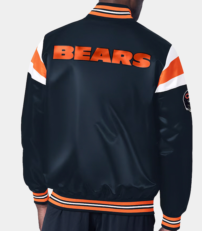 Men’s Chicago Bears Full-Snap Satin Jacket - Image 2