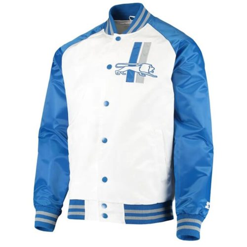 Detroit Lions Vintage Throw Back Satin Jacket