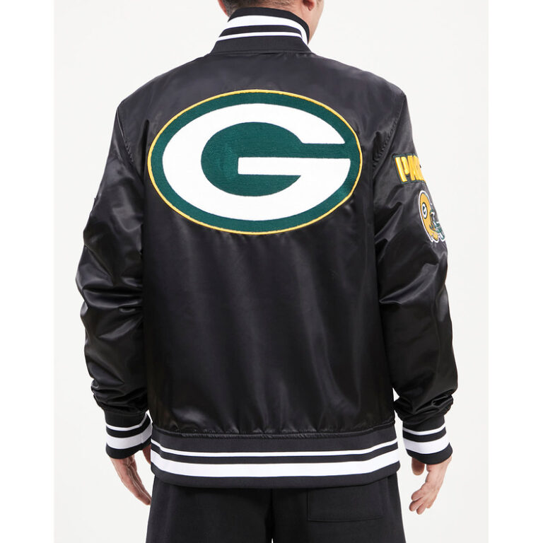 Men’s Green Bay Packers Mashup Men’s Satin Jacket - Image 3