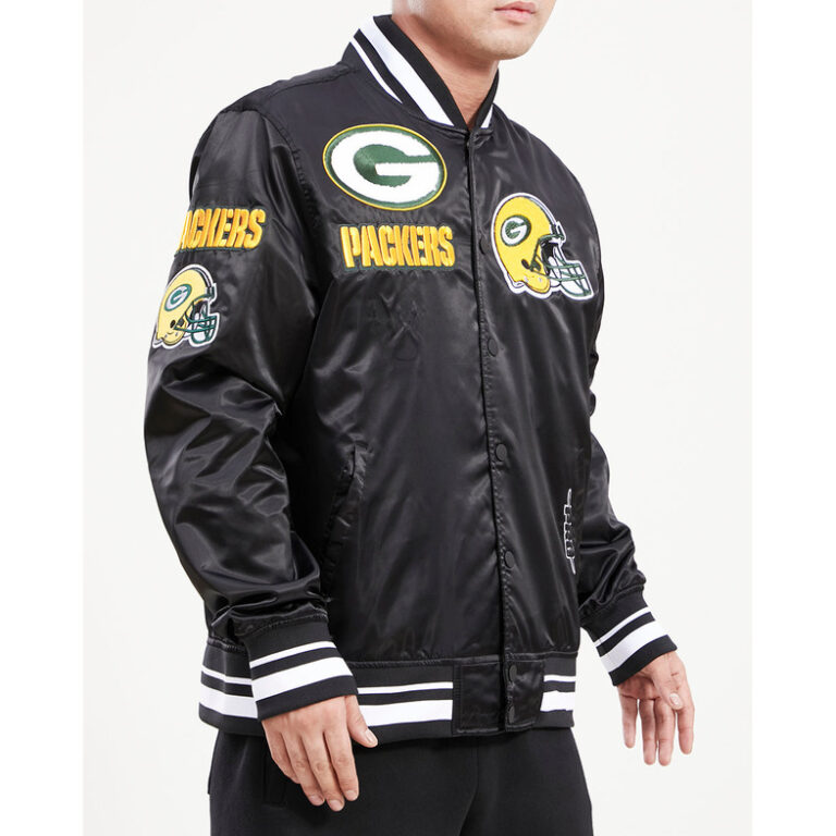 Men’s Green Bay Packers Mashup Men’s Satin Jacket - Image 4