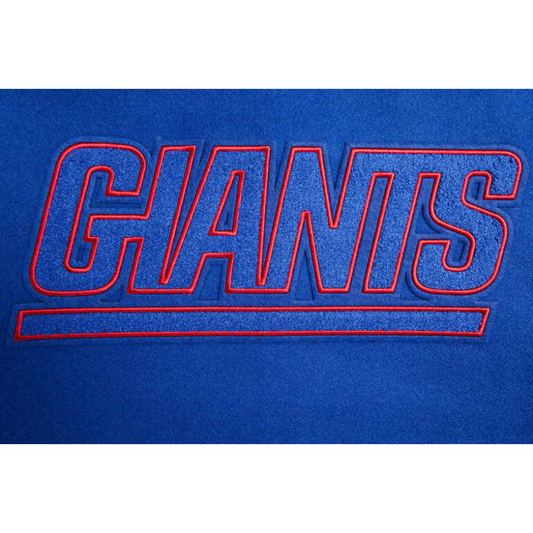 Men’s New York Giants Blue Wool Varsity Jacket - Image 7