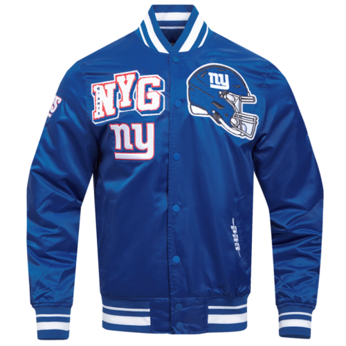 Men’s New York Giants Mashup Blue Satin Jacket