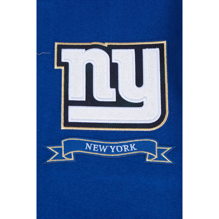 Men’s New York Giants Blue Wool Varsity Jacket - Image 6