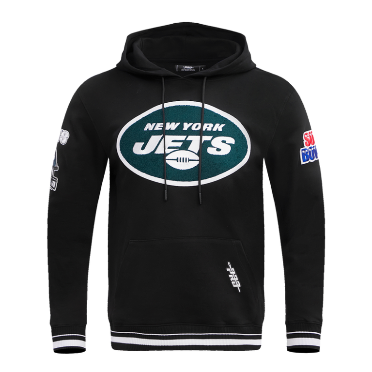 Men’s New York Jets Mashup Black Pullover Hoodie - Image 2