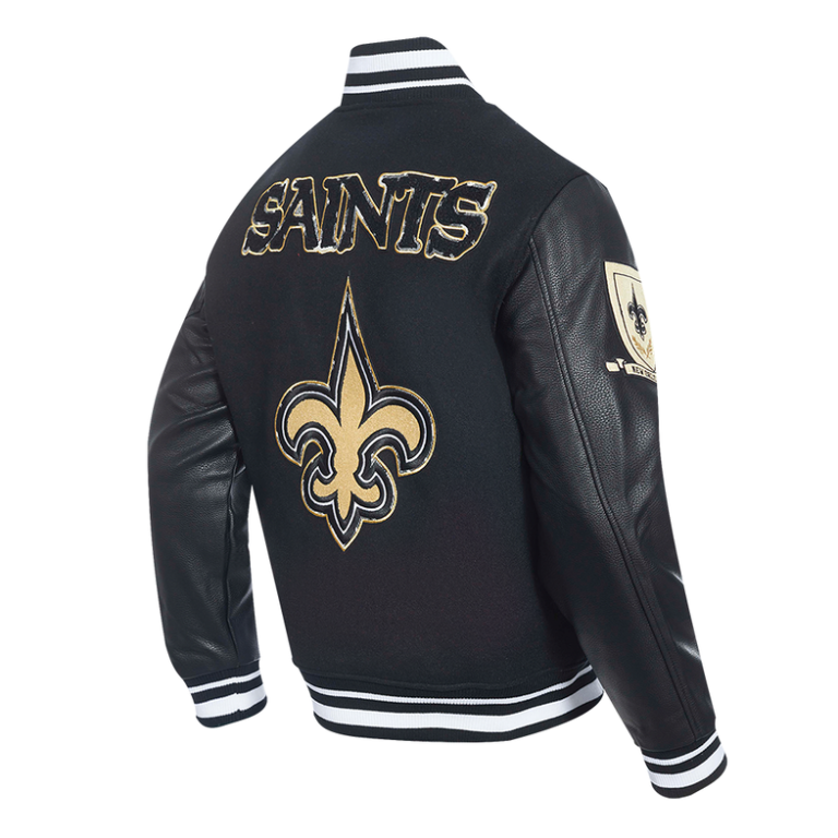 New Orleans Saints Pro Prep Men’s Wool Varsity Jacket - Image 5