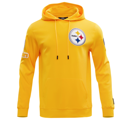 Men’s Pittsburgh Steelers Classis Yellow Chenille Hoodie