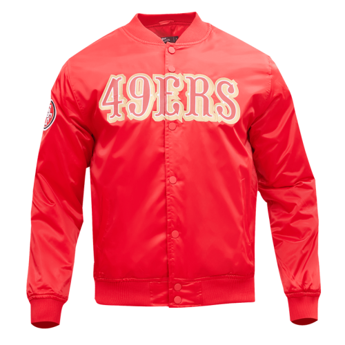 NFL San Francisco 49ers Wordmark Mens Satin Jacket