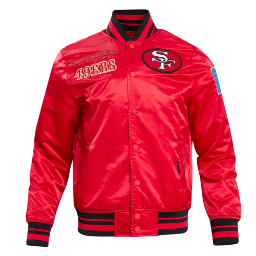 NFL San Francisco 49ers Retro Classic Men Rib Satin Jacket