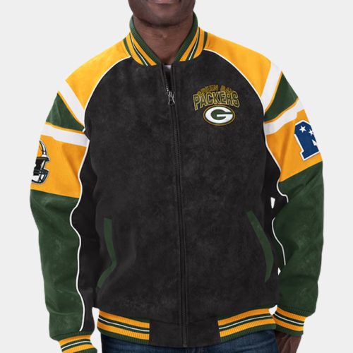 Men’s Green Bay Packers Full-Zip Suede Jacket