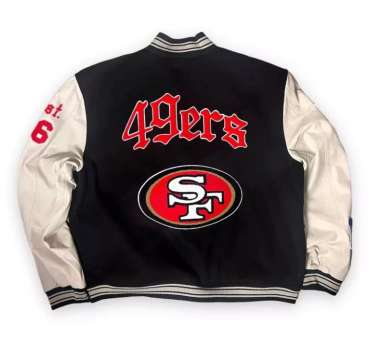san-francisco-49ers-jeff-hamilton-black-varsity-jacket