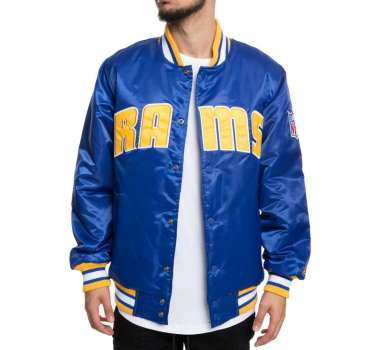 mens-los-angeles-rams-full-snap-blue-satin-jacket