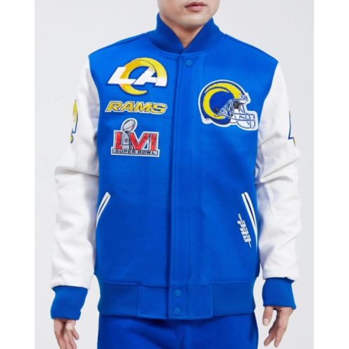 Men’s LA Rams Mash Up Wool Varsity Jacket