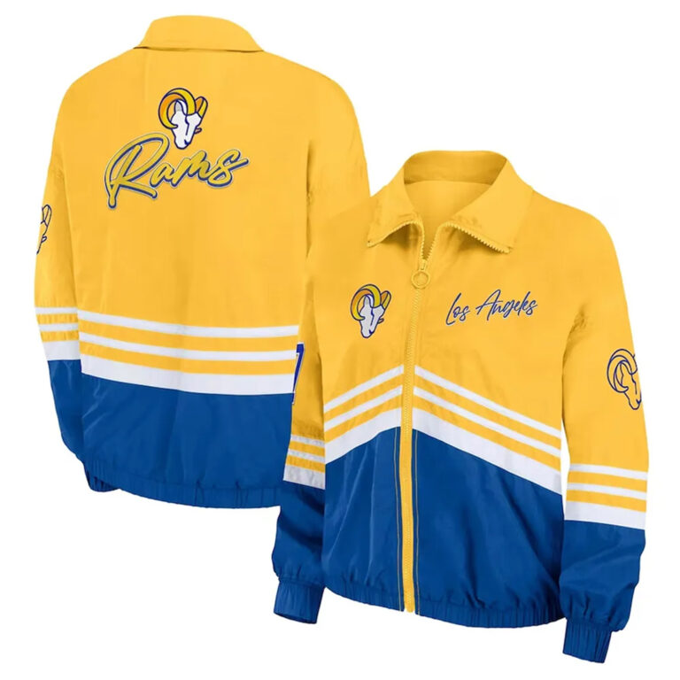 Los Angeles Rams Throwback Windbreaker Jacket - Image 3