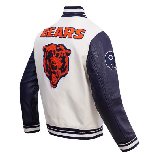 Men’s Chicago Bears Classic Wool Varsity Jacket - Image 3