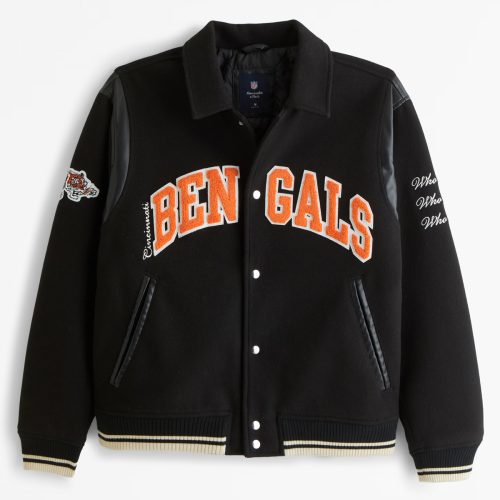 Men’s Cincinnati Bengals Vintage Varsity Bomber Jacket