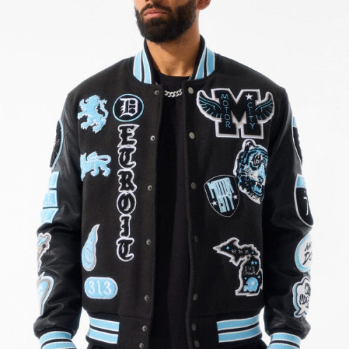Men’s Detroit Lion Motown Black Varsity Jacket