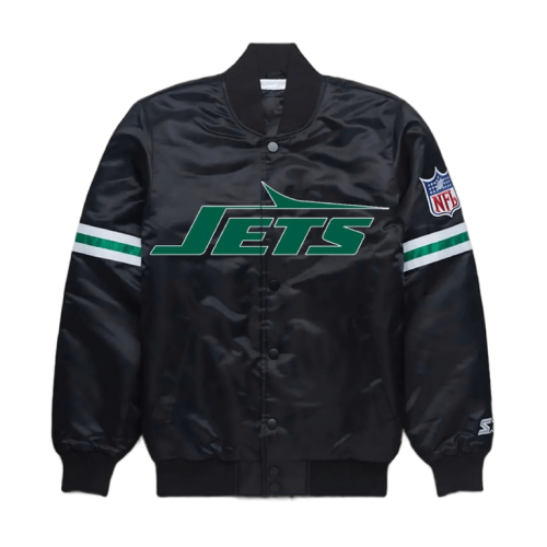 Men’s New York Jets Satin Starter Black Jacket