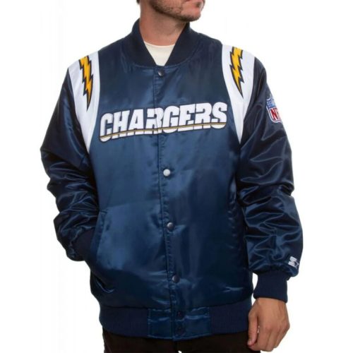 NFL Los Angeles Chargers Men’s Satin Bomber Jacket