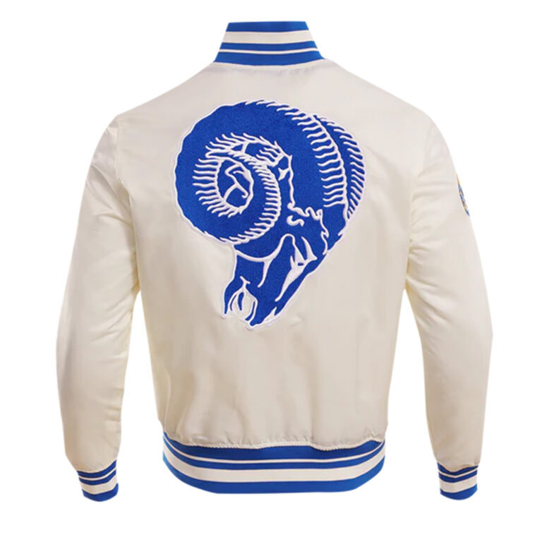 NFL Los Angeles Rams Retro Classic Men’s Satin Jacket - Image 3