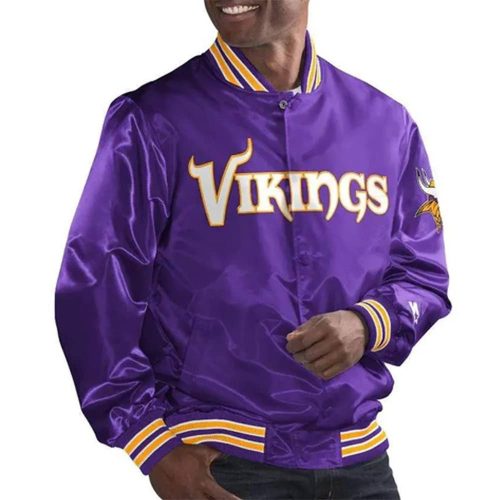 NFL Minnesota Vikings Men’s SMU Satin Jacket