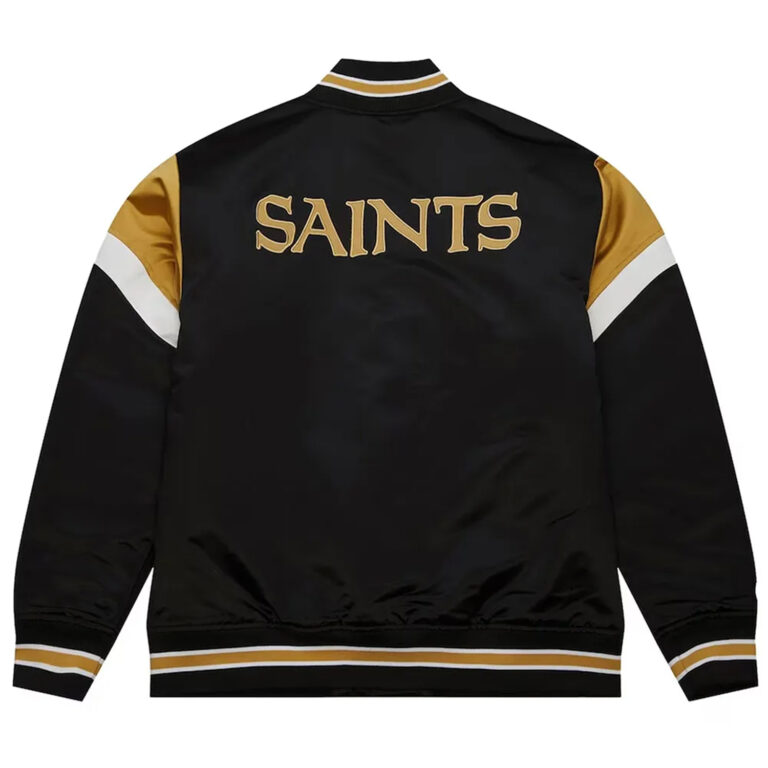NFL New Orleans Saints Men’s Heavyweight Satin Jacket - Image 3