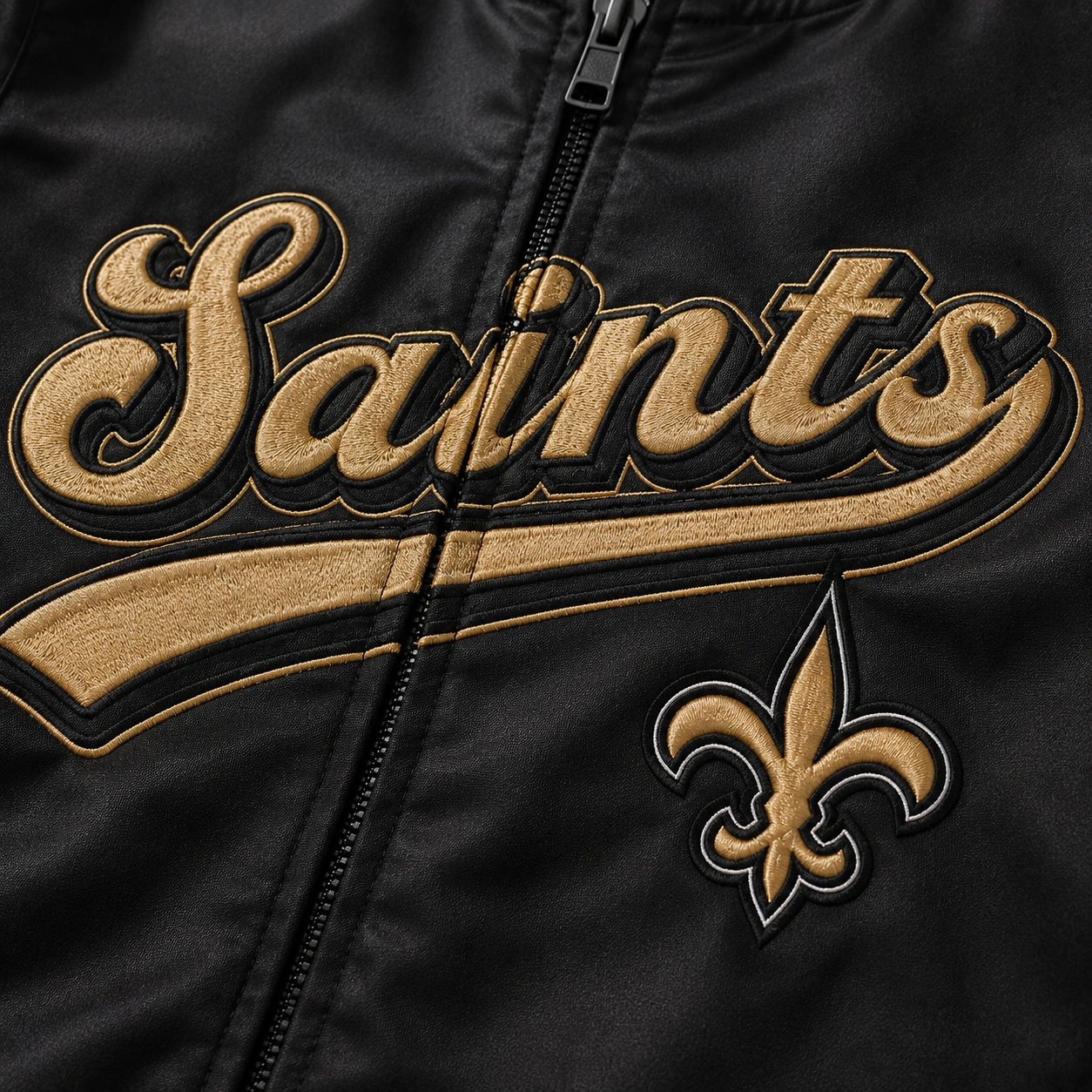 NFL Women's WEAR by Erin Andrews Black New Orleans Saints Bomber Jacket - Image 4
