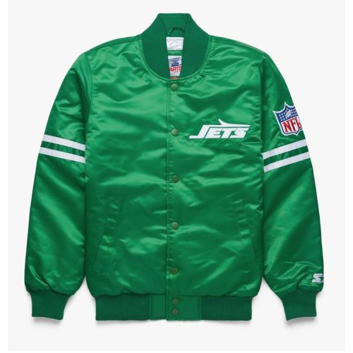 Men’s New York Jets Green Satin Starter Jacket