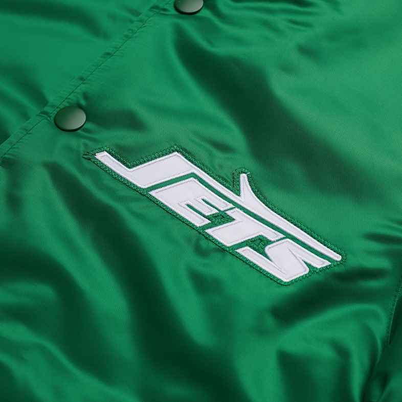 Men’s New York Jets Green Satin Starter Jacket - Image 4
