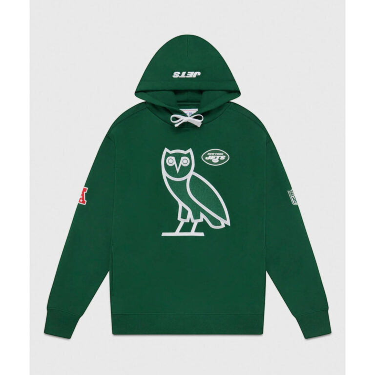 OVO NFL Mens New York Jets Fleece Hoodie
