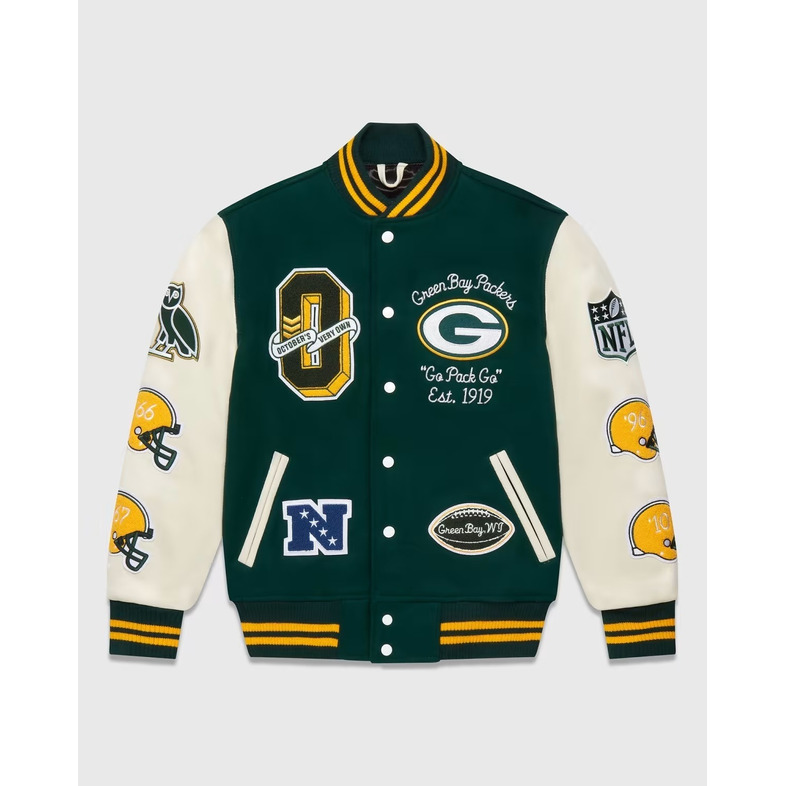 NFL Green Bay Packers OVO Varsity Jacket - Image 8