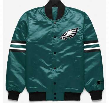 mens-philadelphia-eagles-button-down-satin-bomber-jacket