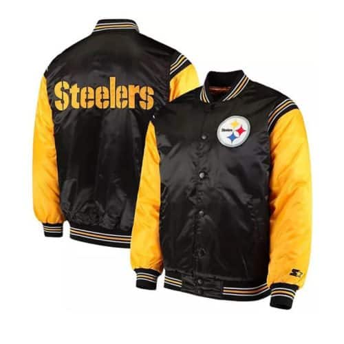 Men’s Pittsburgh Steelers Satin Starter Varsity Jacket